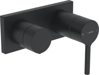 Hansa Einhandmischer FM-Set f. Wafü/Brause HANSAVANTIS, 5482 Rosette eckig Matt-Schwarz, 5482900733 5482900733