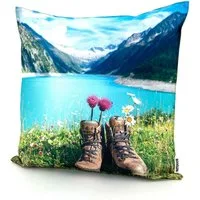 heimtexland Dekokissen Outdoorkissen 45x45 Outdoor Garten Deko Kissen, Lotus Effekt, schmutz- und wasserabweisend, inkl. Füllung