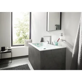 hansgrohe Finoris 160 3-Loch-Waschtischarmatur 76034000 mit Push-Open Ablaufgarnitur, chrom