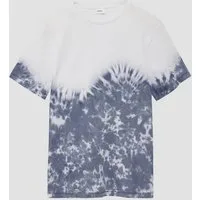 s.Oliver Kurzarmshirt T-Shirt T-Shirt mit Batikmuster und überschnittenen Schultern
