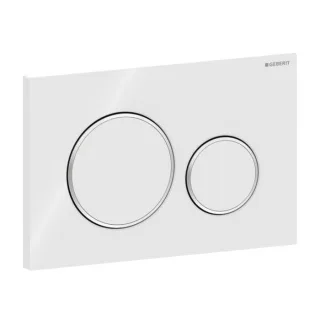 Geberit Sigma 20 Round Betätigungsplatte 115882KJ1 weiß / hochglanz verchromt