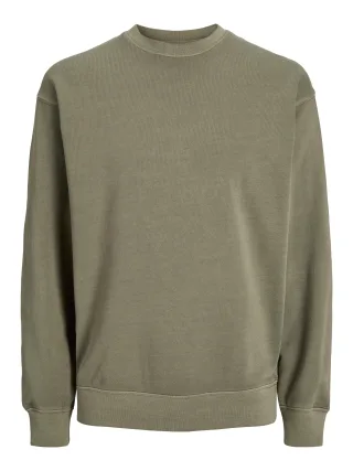 JACK&JONES - JJECHARGE FADED SWEAT CREW NECK NOOS silver sage - Gr. - XXL