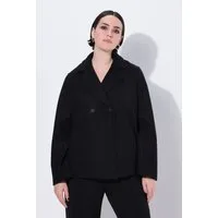 Ulla Popken Sommerjacke Caban-Jacke A-Linie Reverskragen zweireihig
