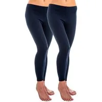 HERMKO Leggings 1720 (Pack, 2er) Bio-Baumwolle, Gummizug am Bund, Feinripp, Sport, Beruf, basic