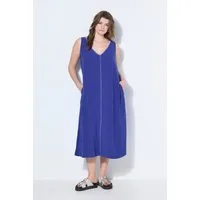 Studio Untold Midikleid Maxikleid A-Line Einfassungen ärmellos