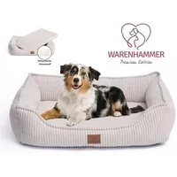 Warenhammer Hundekorb Orthopädisches Premium Hundebett, flauschig weich, abnehmbar/waschbar, Cord, wärmender Cord Bezug / herausnehmbare Innenmatratze