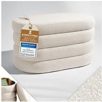 Blumtal Sitzhocker Hocker mit Stauraum mit Bouclé oder Velvet-Bezug, robuste Sitztruhe mit Stauraum und extrem Dickes MDF