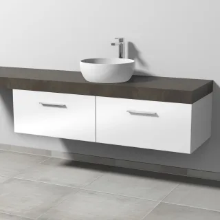 Sanipa Waschtischunterbau mit Auszügen 2morrow (G2328) 340x1400x520 Weiß-Glanz, G232878 G232878