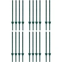 ESTEXO Zaunpfosten Zaunanker Erdanker 107cm 20er Set Zaunhalter Pfostenset Pfosten Grü