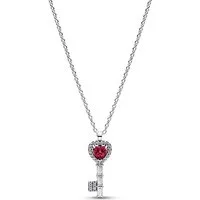 Pandora Kette mit Anhänger PANDORA Damenkette Herzschlüssel, Timeless, Sterlingsilber