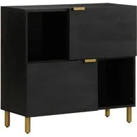 vidaXL Sideboard Sideboard Schwarz 80x33x75 cm Holzwerkstoff