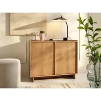 yourhouse24 Kommode Kompakte YOSHI (98 cm) – Eiche Carmel (Japandi Stil) (Einzelmöbel)