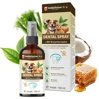 Veddelholzer Tier-Zahnpflegeset 150 ml Dentalspray Set für Hunde & Katzen mit Fingerzahnbürste, (Enzymkomplex Zahnpflege Zahnsteinentferner) effektiv gegen Mundgeruch natürliche Zahnpflege als Spray