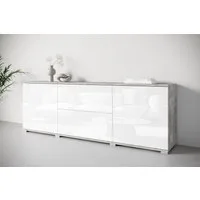 OTTO home Lowboard Kenia (1 St), 2 Türen, 2 Schubladen, Breite 180 cm, höhenverstellbare Einlegeböden