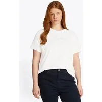 Tommy Hilfiger Curve Rundhalsshirt CRV REG SCRIPT C-NK TEE SS in Großen Größen, Logoschriftzug