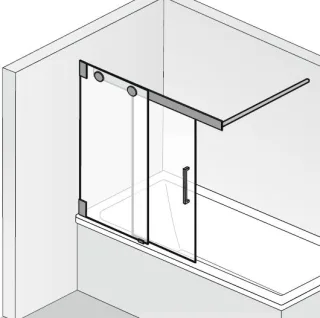 HSK K2.P Badewannenaufsatz Gleittür 2-teilig 2185xxx