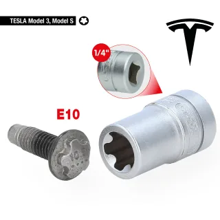 KS Tools 1/4" Spezial-Profil-Stecknuss für Tesla, E10 - 911.4363