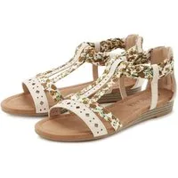 LASCANA Sommerschuh Sandale Sandalette, Sommerschuh mit Riemchen im Festival-Look VEGAN