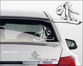 Snowboard Autoafkleber
