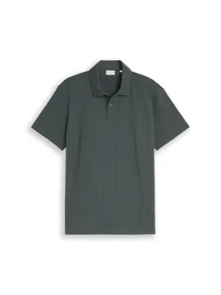 Tom Tailor - Poloshirt aus Jacquard darkest olive - Gr. - XL