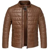 Amaci&Sons Lederjacke ELOY Lederjacke Herren Bomber Puffer Lederjacke