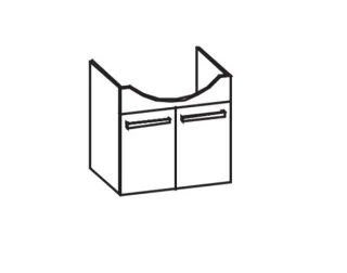 Artiqua 412 Waschtischunterschrank für Isabella K0849, Graphit Struktur quer, 412-WU2T-I05-7070-401 412-WU2T-I05-7070-401