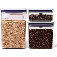 OXO Good Grips Vorratsdose, Kunststoff, (Set, 4-tlg), mit Portionierlöffel, 0,6, 1,6, 2,6 Liter