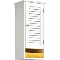 Saphir Hängeschrank Quickset 928 Wand-Badschrank, 1 Tür, 1 Einlegeboden, 1 Nische Badezimmer-Hängeschrank, 32 cm breit, Weiß, Landhaus-Stil