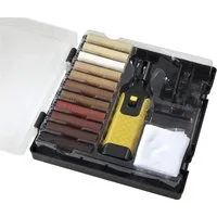 Westfalia Werkzeug Boden-Reparaturset Reparatur-Set für Laminat und Parkett mit 11 Farben Hartwachsstangen