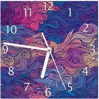 Wallario Wanduhr Fantasievoller Wirbel (Glasuhr)
