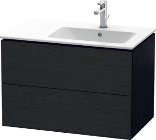Duravit L-Cube Waschtischunterbau wandhängend Eiche Schwarz Matt 820x481x550 mm - LC629201616 LC629201616