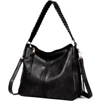 TAN.TOMI Schultertasche Handtasche Damen Shopper Lederimitat Umhängetasche Groß Schultertasche, Vintage Weiches Umhängetasche Hobo Taschen Schultertasche für Frauen