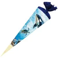 Nestler Schultüte Nestler Schultüte Meereswelten rund mit Filzverschluss 70cm