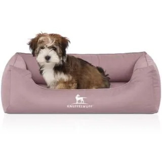 Knuffelwuff Orthopädisches Wasserabweisendes Hundebett Leon aus Velours mit Handwebcharakter