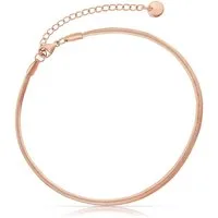 Made by Nami Fußkette mit starkem Karabiner-Verschluss Edelstahl, Schlangen-Design Fußschmuck Damen