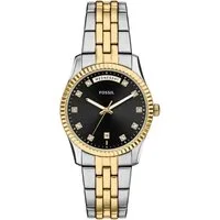 Fossil Quarzuhr Scarlette ES5458, Armbanduhr, Damenuhr, Edelstahlarmband, analog, Tag, Wochentag
