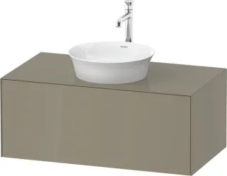 Duravit White Tulip Konsolenwaschtischunterbau wandhängend Stein Grau Hochglanz 1000x550x408 mm - WT WT49760H2H2