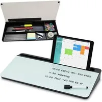 relaxdays Organizer Schreibtisch Organizer mit Whiteboard, schwarz