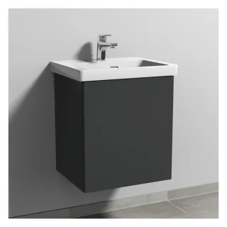 Sanipa 3way Waschtischunterbau zu Villeroy & Boch Subway 3.0 Waschtisch mit 1 Tür, Anthrazit-Matt SM84522