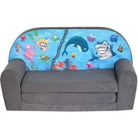 FORTISLINE Kindersitzgruppe Kindersofa "MINI" Kindercouch zum Aufklappen W386