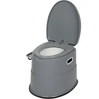 LALAHO Campingtoilette tragbar, mit Antirutschmatte, tragbare Toilette mit abnehmbarem Eimer, Outdoor-Toilette tragbare Mobile,Camping-Einbautoilette