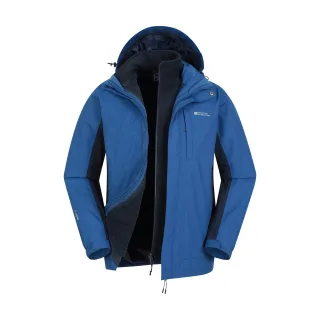 Mountain Warehouse Herren Thunderstorm 3 in 1 Wasserdichte Jacke (Blau)
