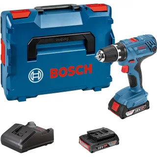 Bosch Akku-Bohrschrauber GSR 18V-21, 2 x Akku GBA 18V 2.0Ah, L-Case - 06019H100A