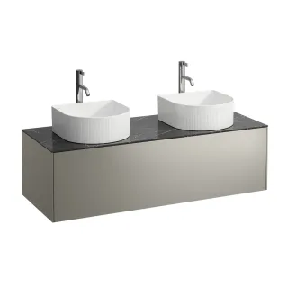 LAUFEN Waschtischunterschrank SONAR f.WT H812340/1/2/3 1 Schubl 1175x455 AusschnWT li?? Titan&N H4054280341421