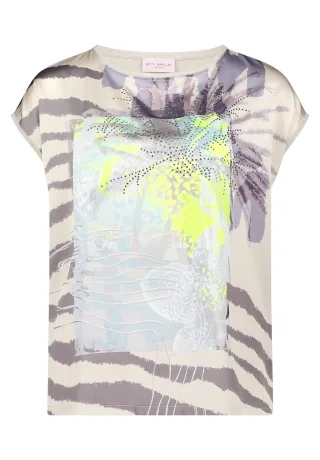 so cosy - T-Shirt mit Frontprint beige - Gr. - 40