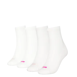 PUMA Socken "PUMA WOMEN HEART LOGO SHORT CREW 4P ECOM" 4 Paar, 4 Stk. tlg. mit buntem Schaftdetail