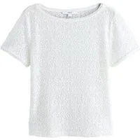 Next Paillettenshirt Kurzärmeliges T-Shirt mit Pailletten, Brautmode (1-tlg)