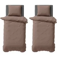Visaggio Bettwäsche Mikrofaser Uni 135x200 155x220 200x200 Einfarbig Allergiker geeignet, Microfaser, 4 teilig, Einfarbige Bettbezug Set, mit YKK Reißverschluss, Atmungsaktiv