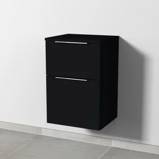 Sanipa 3way Unterschrank mit 2 Auszügen, Schwarz-Matt, UF14408 UF14408