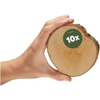 matches21 HOME & HOBBY Bastelnaturmaterial Kleine 8 cm Baumscheiben 10er Pack zum Holz-Deko Basteln, (10-tlg), runde Holzscheiben aus massivem EU Birkenholz